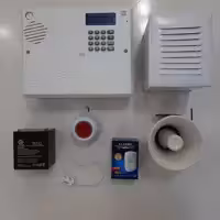 پکیج کامل دزدگیر اماکن برند سایلکس . چشمی کلاسیک .پیزوالکتریک  .بلندگو .کاور بلندگو فلزی . باطری 4.5 آمپر . سنسور مگنت