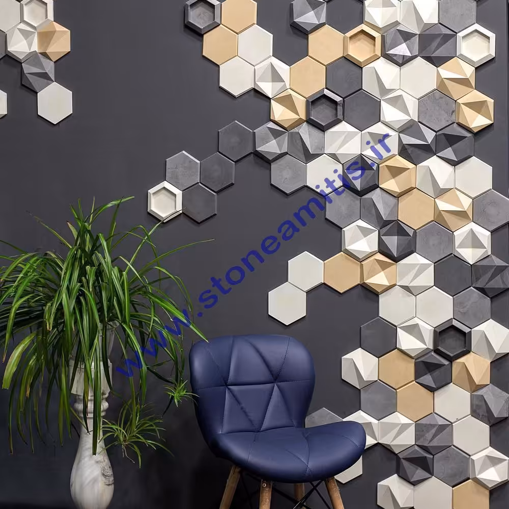 سنگ مصنوعی طرح تارکان ابعاد هرضلع8 سانتیمتر قیمت به ازای یک متر مربع