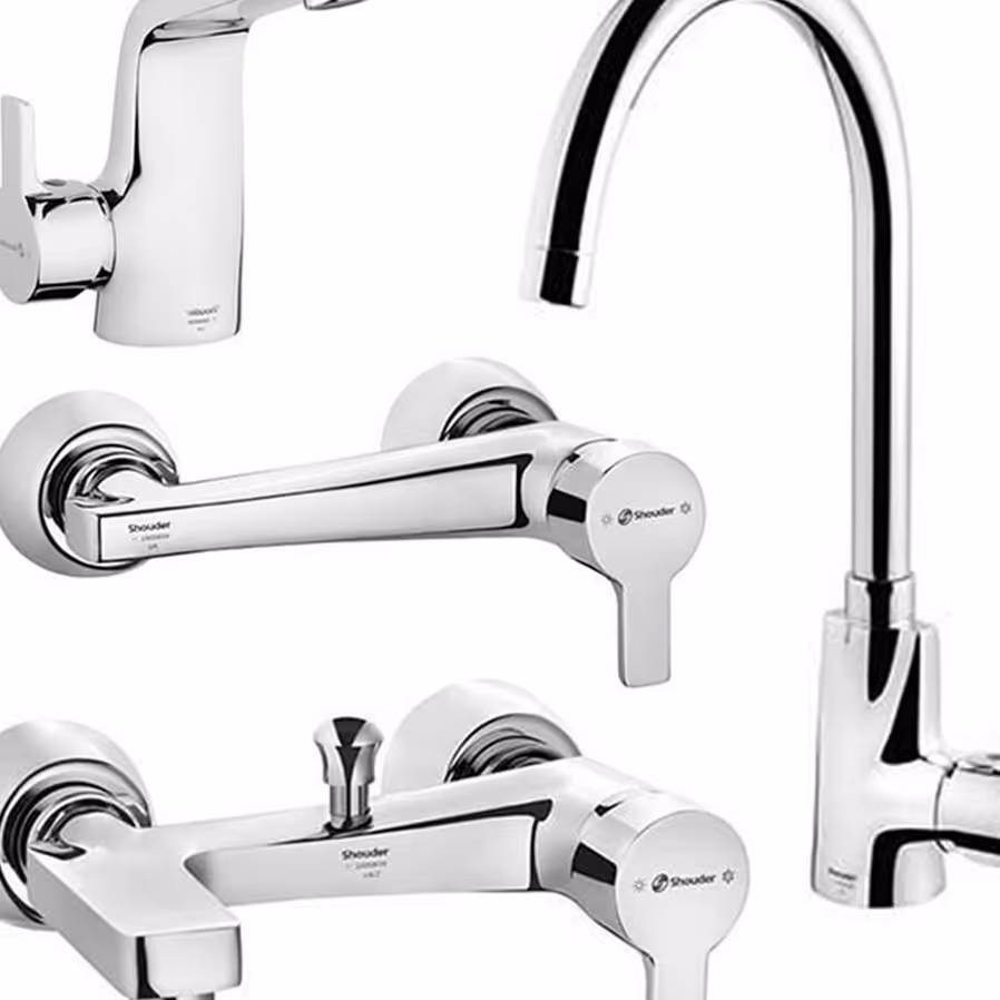 ست شیرآلات شودر مدل راموند ( شیری کروم )