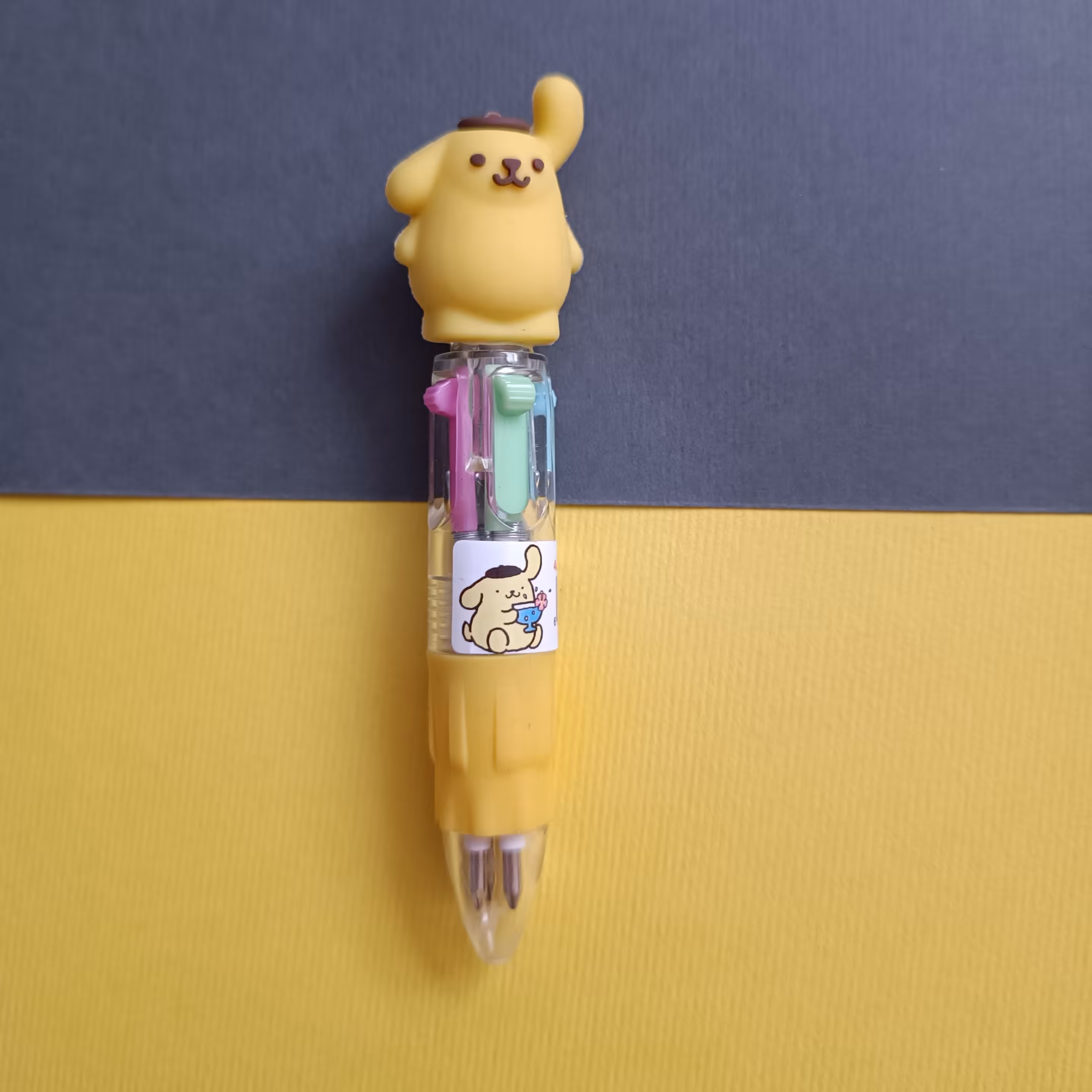 خودکار 4رنگ فانتزی طرح خرس زرد