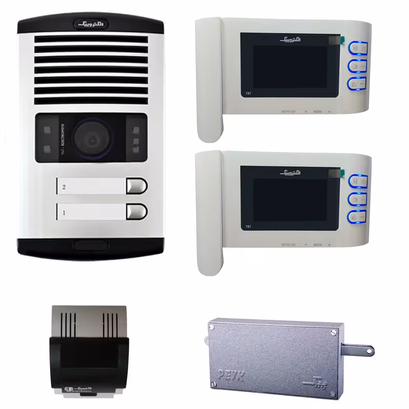 آیفون تصویری الکتروپیک . پک کامل  2 واحدی . مدل 797 با پنل 1086