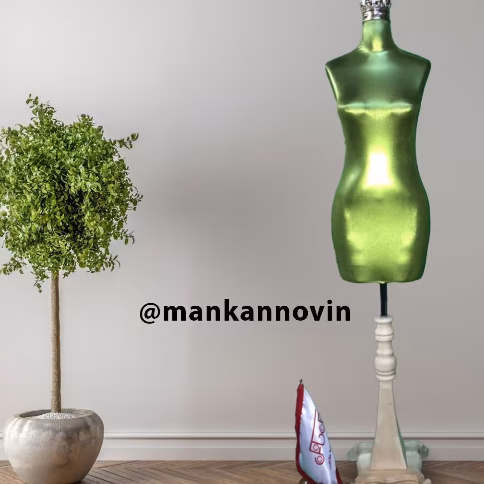 مانکن نیم تنه پایه چوبی فانتزی