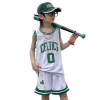 پیراهن و شورت بسکتبالی بچه گانه بوستون سلتیک سفید سبز