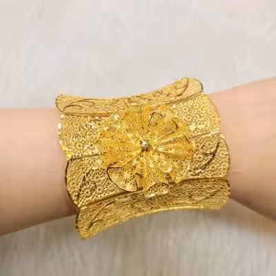 دستبند نقره فیوژن آبکاری طلا