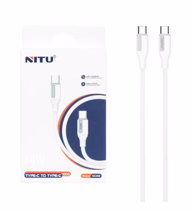 کابل شارژ تایپ سی به تایپ سی نیتو مدل NC308