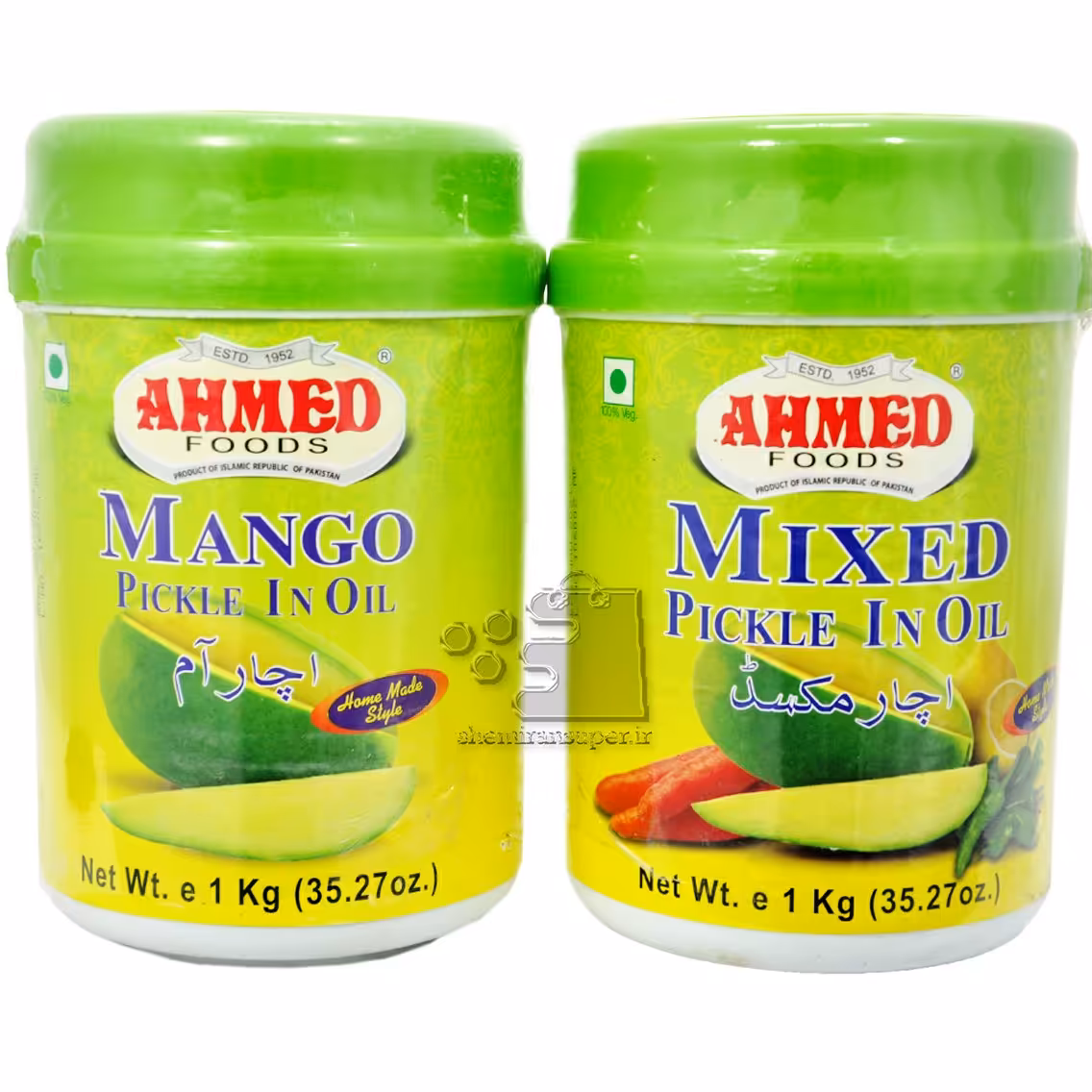 ترشی انبه مارک احمد  با روغن زیتون( مخلوط و خالص)