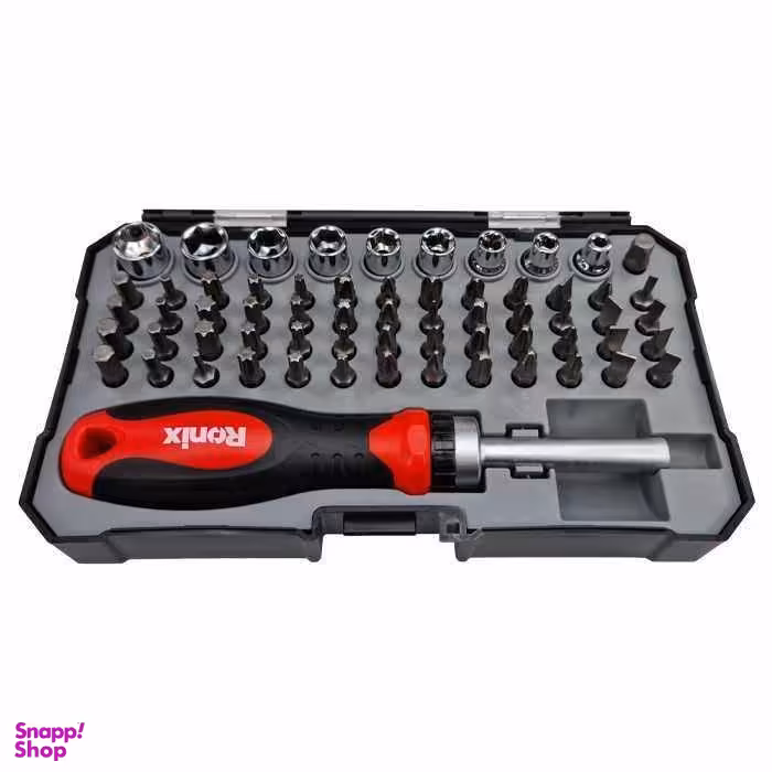 پیچ گوشتی و سری بکس رونیکس کد RH-2716 مجموعه 63 عددی