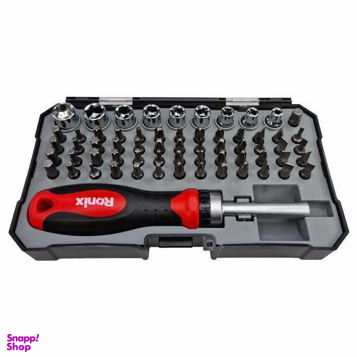 پیچ گوشتی و سری بکس رونیکس کد RH-2716 مجموعه 63 عددی
