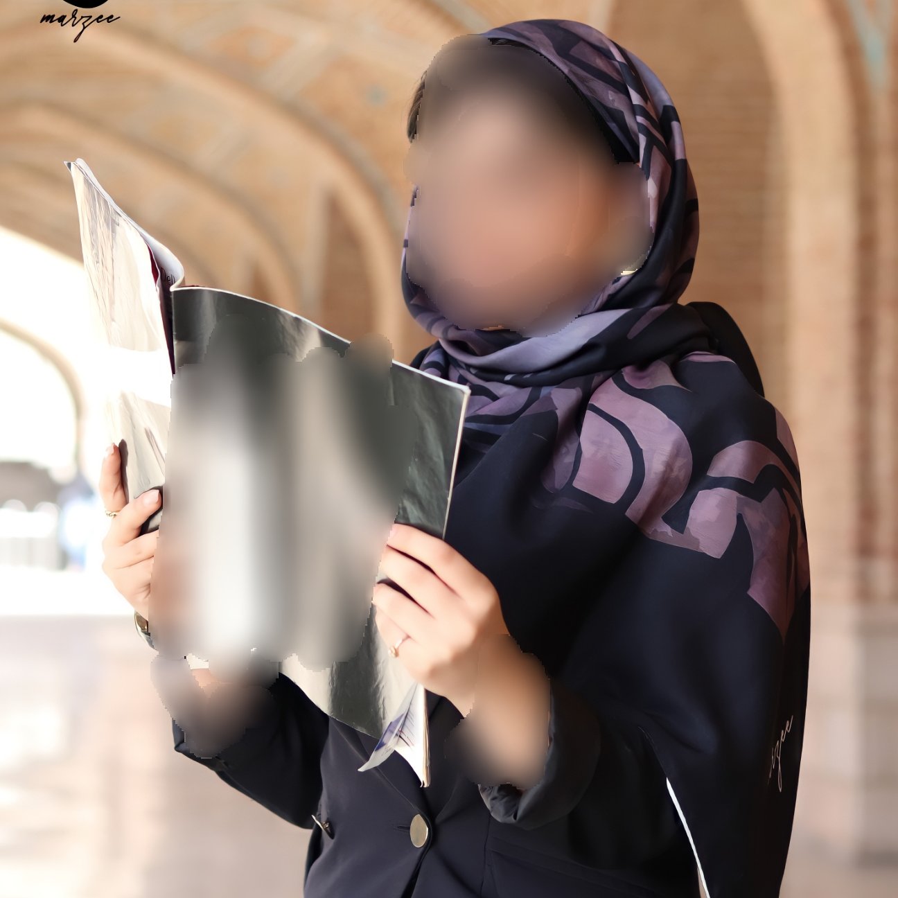 شال نخی ترک اعلا زمینه مشکی