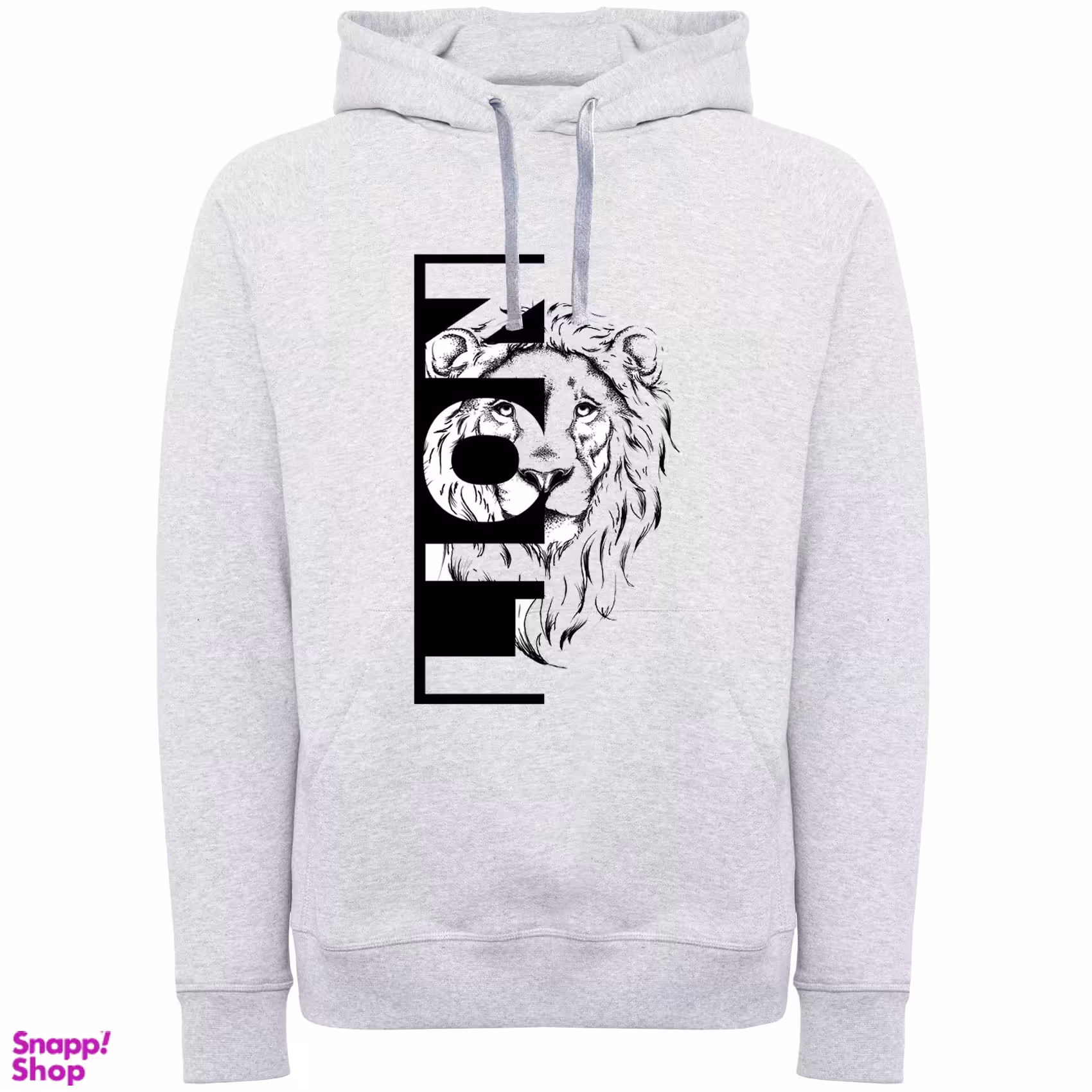 هودی مردانه مدل شیر کد A70 رنگ طوسی