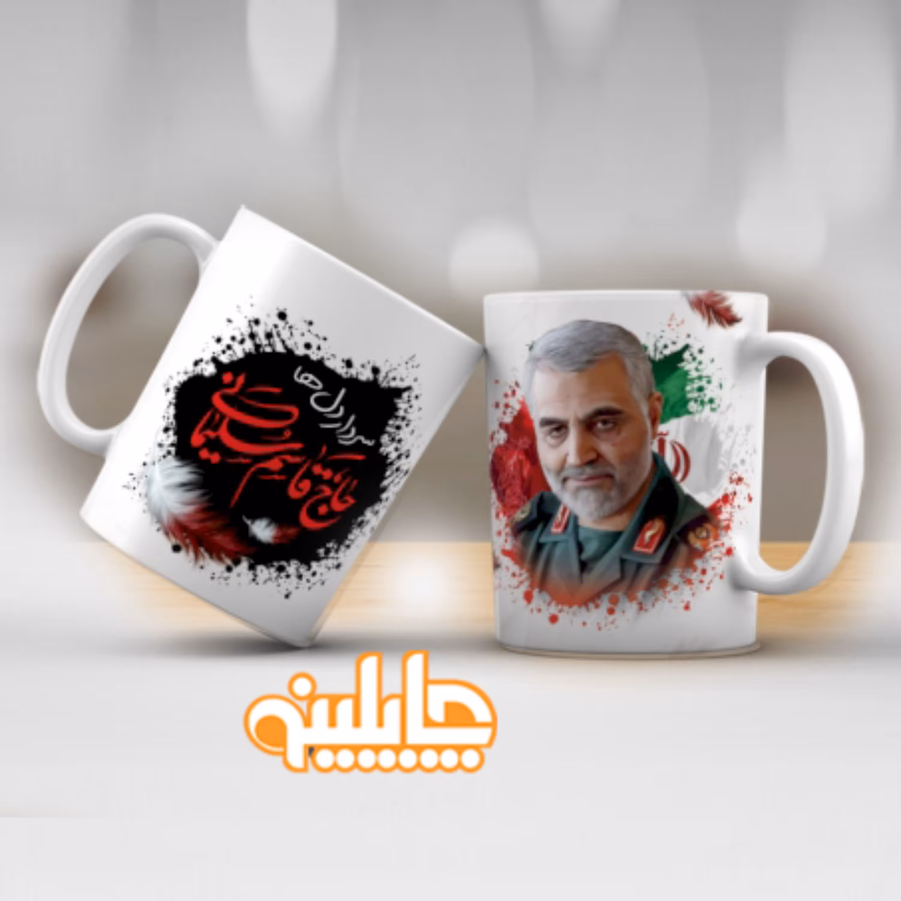 ماگ چاپلینو طرح شهید قاسم سلیمانی - 028