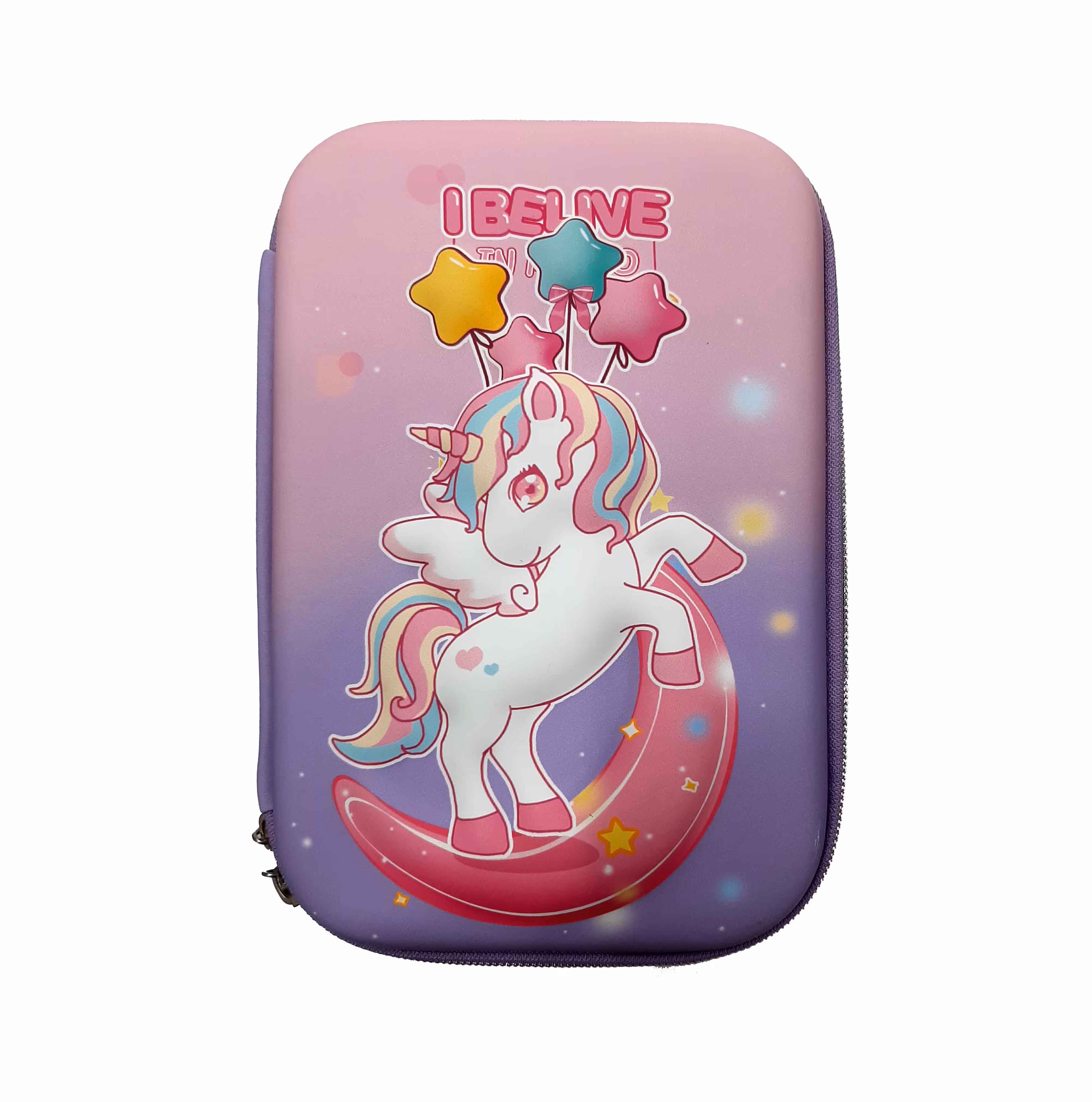 جامدادی کتابی سه بعدی بزرگ طرح یونیکورن و ماه و ستاره