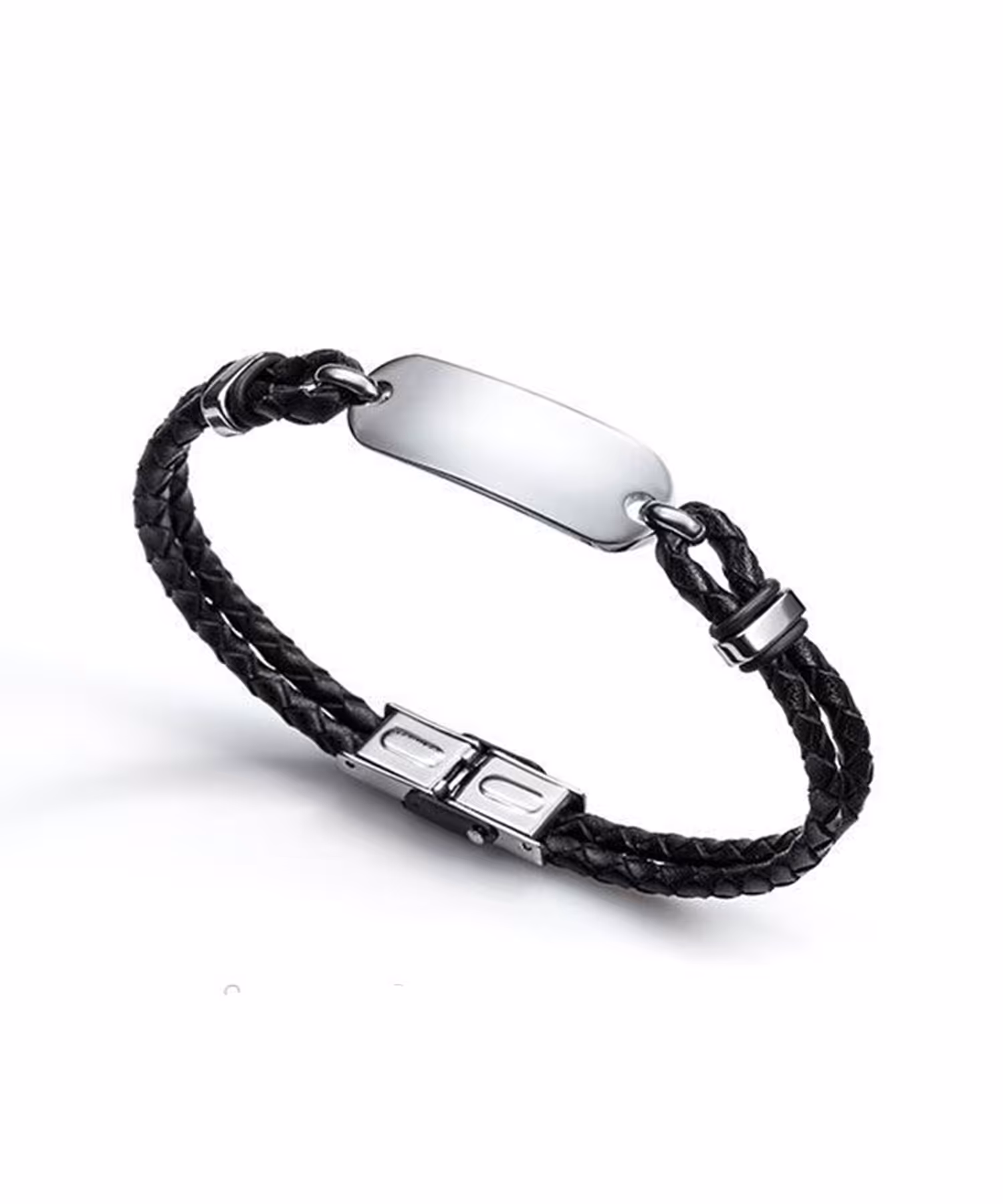 دستبند استیل و چرم مردانه و زنانه ویسروی, کد 6303P01010