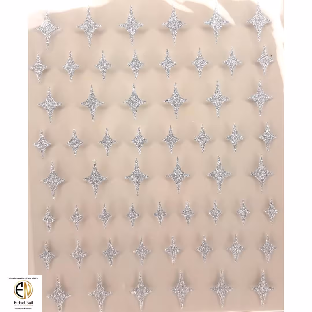 استیکر دیسکو طراحی ناخن لوزی