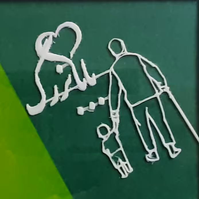 قاب هدیه پدربزرگ A5 - با شخصی سازی دست خط شما و المان سه بعدی - برای روز پدر