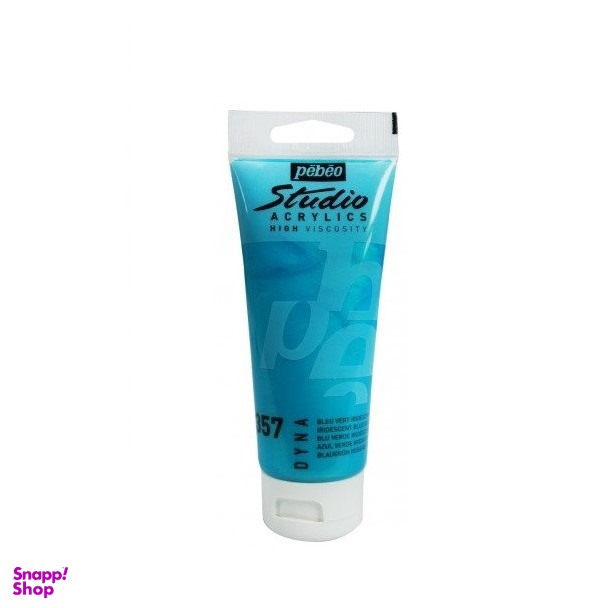 رنگ اکریلیک پبیو (Pebeo) مدل studio شماره 357 iridescent blue green 2 حجم 100 میلی لیتز