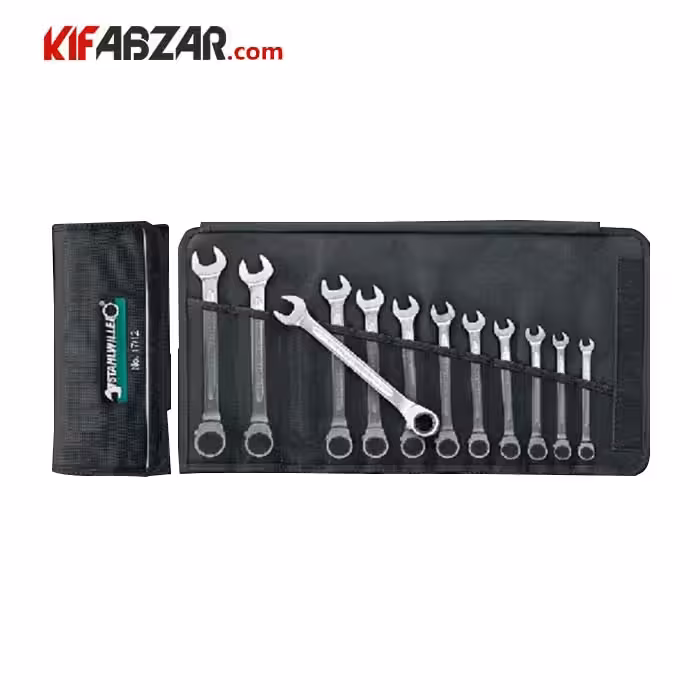 ست آچار یکسر تخت یکسر رینگ جغجغه ای 12 عددی اشتایویل مدل mm819