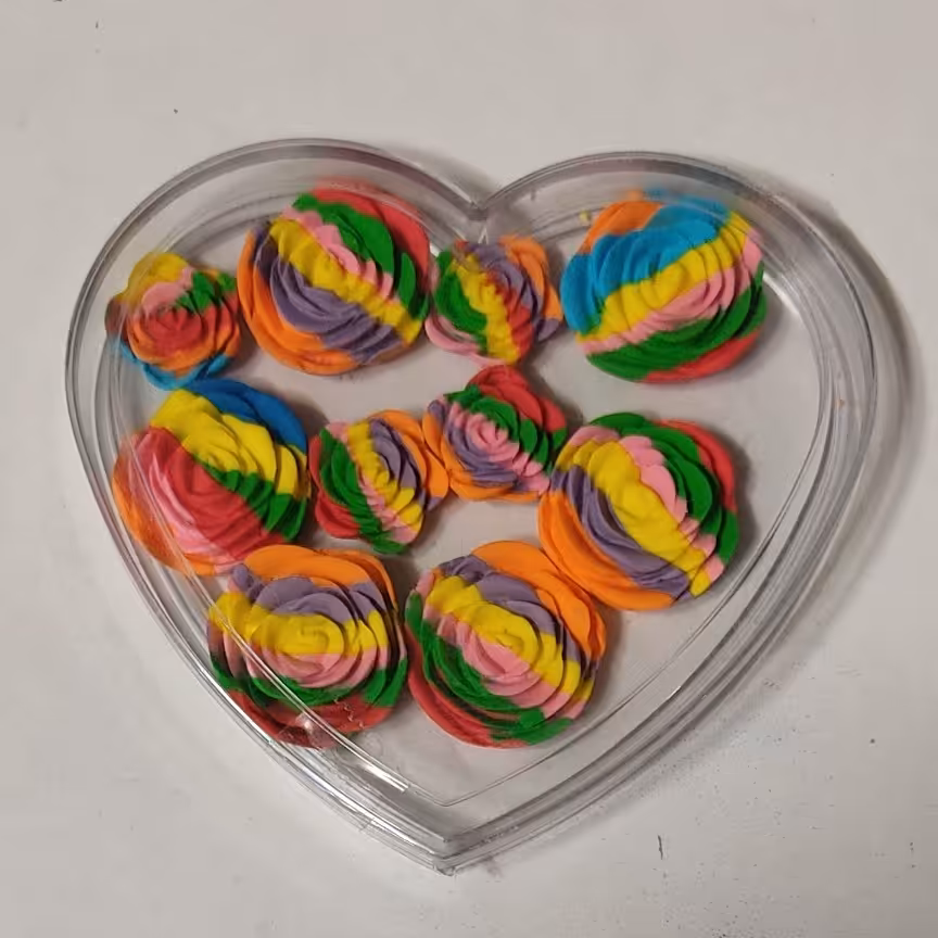 تاپر گل رز رنگین کمانی