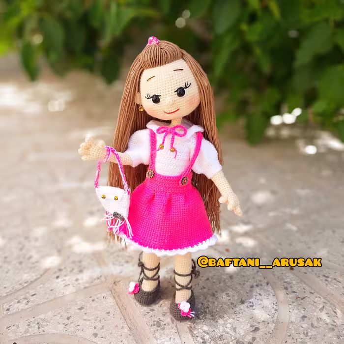 عروسک هلنا عروسکی بسیار زیبا و با کیفیت با قد 45سانت  کاملا انعطاف پذیر   در   رنگبندی دلخواه شما