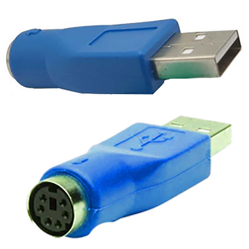 تبدیل USB نری به PS2 مادگی آبی