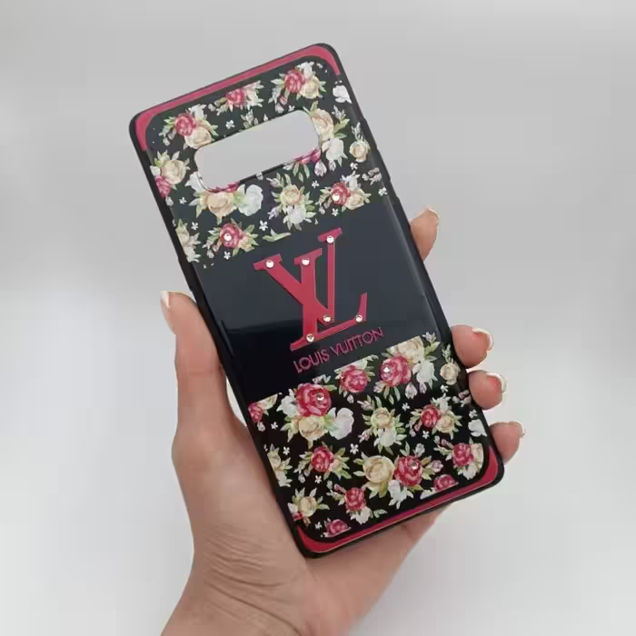 قاب گوشی Galaxy Note 8 سامسونگ ژله ای طرح گل قرمز لویی ویتون کد 34753