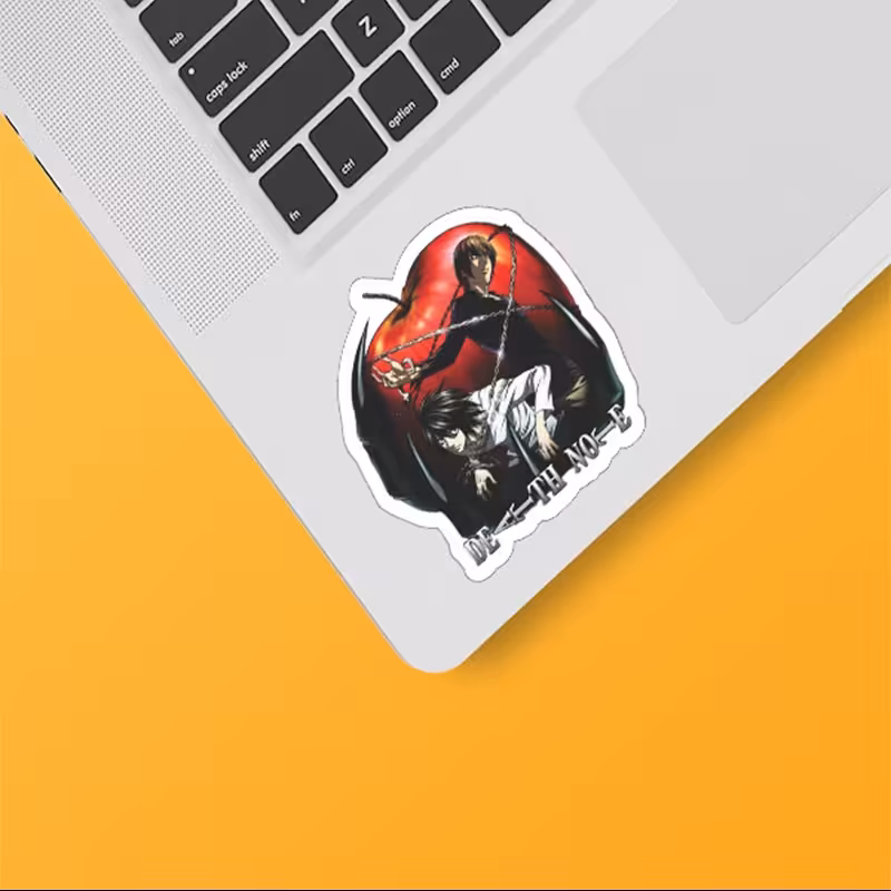 استکیر(برچسب) لپتاپ-طرح انیمه دفترچه مرگ-کد12-سفارشی