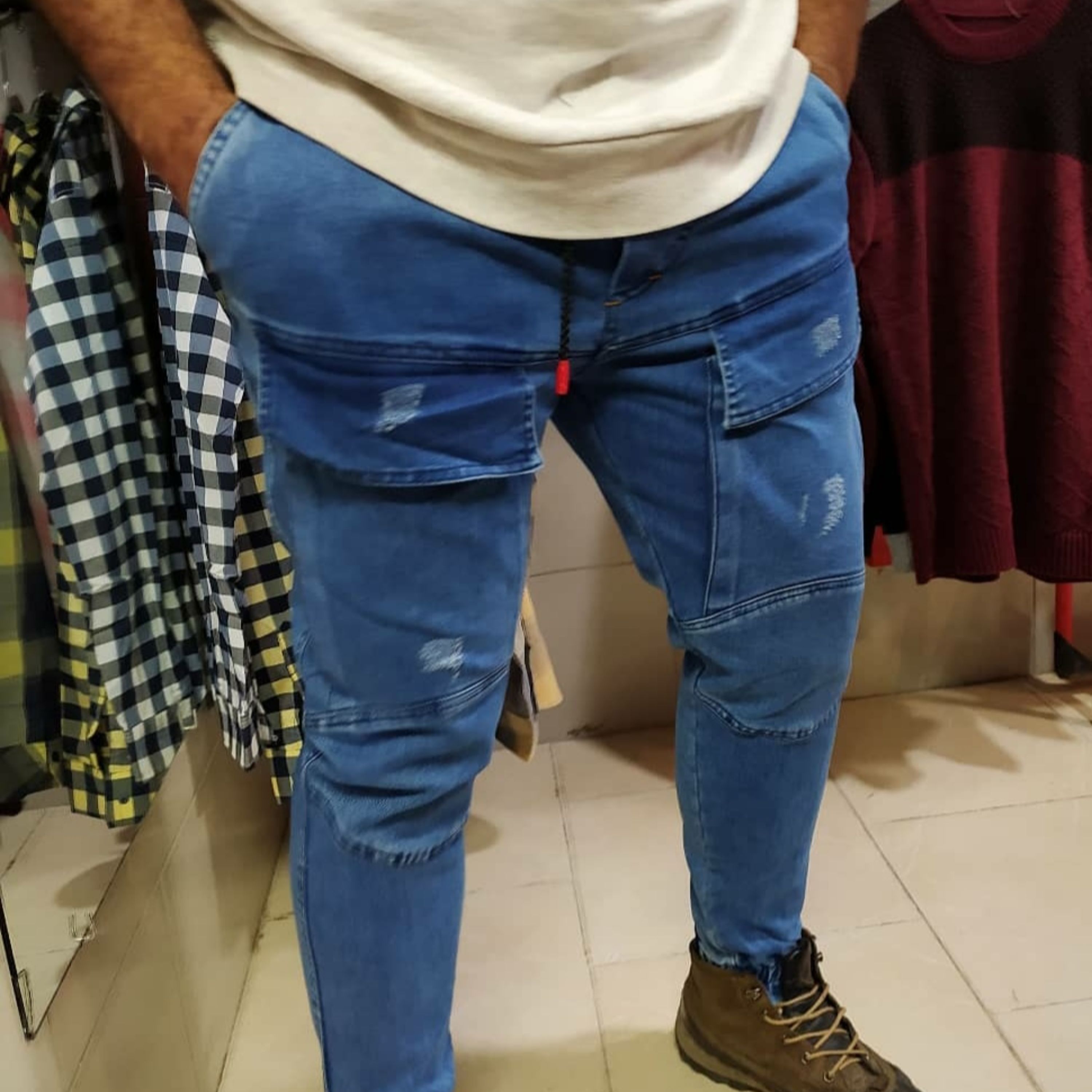 شلوار لی مردانه شیش جیب