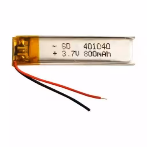 باتری لیتیوم پلیمر مدل 401040 ظرفیت 800 میلی آمپر ساعت