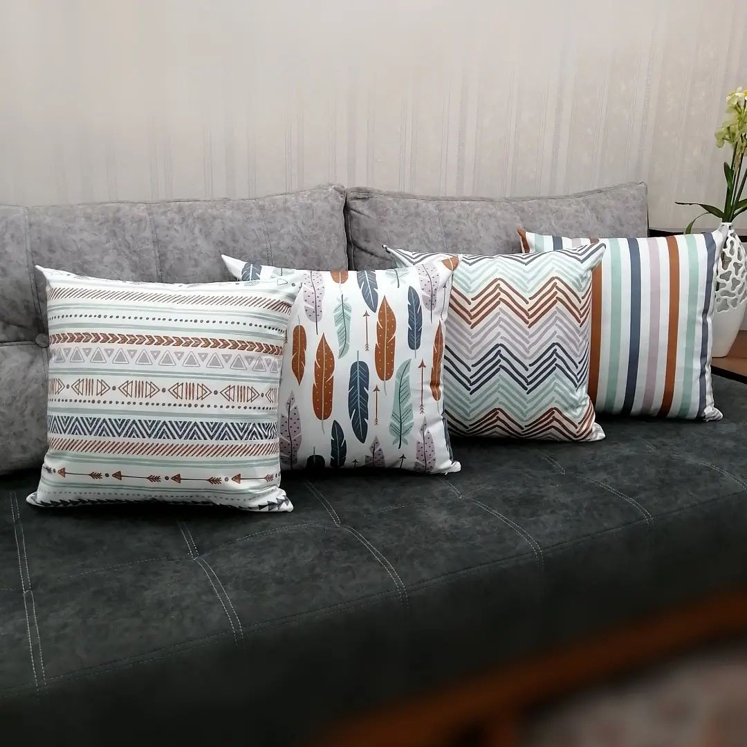 کاور کوسن مخمل مبلی بوهمی خطی(پسکرایه هزینه ارسال با مشتری توضیحات مهم)