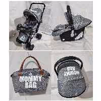 ست کالسکه مامی بگ اسکلت دلیجان قابل استفاده تا 4سال رنگ بندی متنوع و اسپورت 