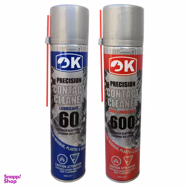 اسپری تمیزکننده چرب و خشک اوکی مدل contact cleaner بسته 2 عددی