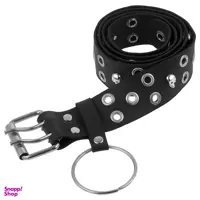 کمربند زنانه مدل چرم طرح اسکلت دو پانج کد 66852
