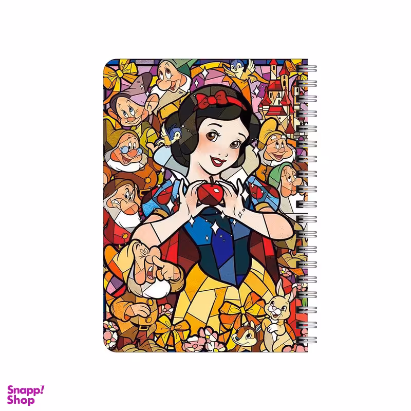 دفترچه یادداشت 80 برگ بامبیلیپ مدل چوبی طرح سفید برفی و هفت کوتوله کد 8713595