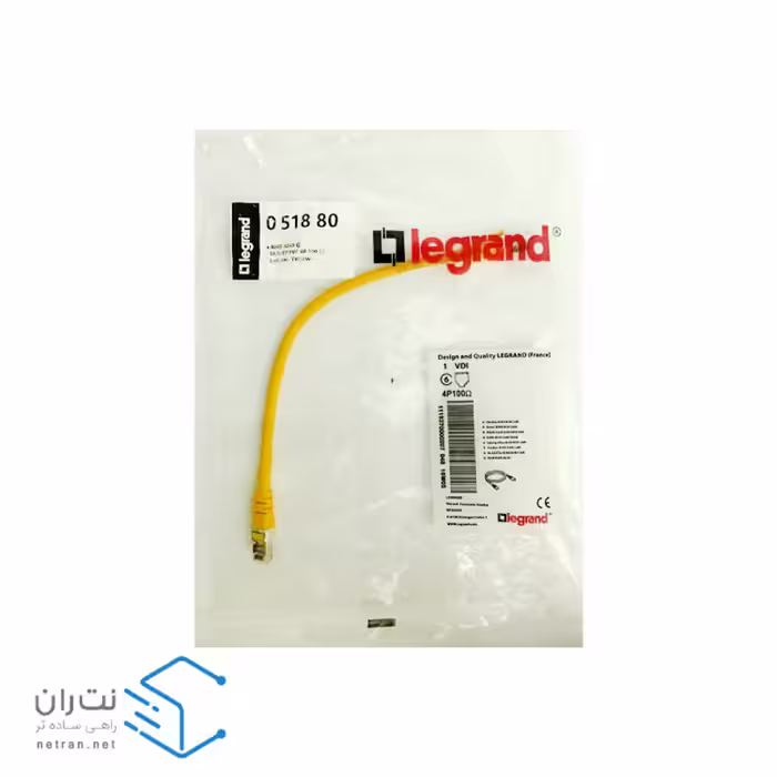 قیمت و خرید پچ کورد لگراند (کابل لن) Cat6 SFTP روکش PVC زرد 30 سانتی متری | نت ران