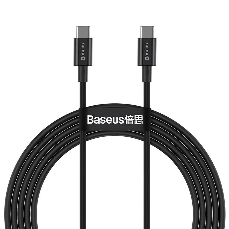 کابل شارژ فست دو سر Type-C باسئوس مدل Superior CATYS 5A 100W طول 2 مترBaseus Superior Series CATYS-C0 Type-C to Type-C 5A QC3.0 100W 2m Cable