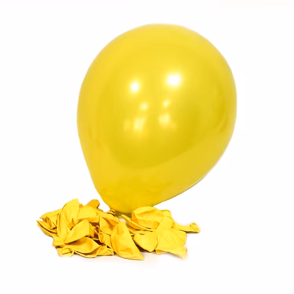 بادکنک ساده زرد بسته 100 عددی 