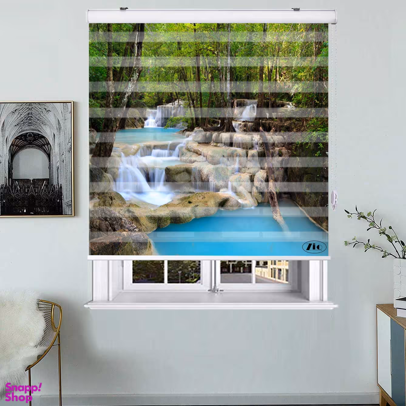 پرده زبرا زیو مدل L5014 سایز 200x150 سانتی متر