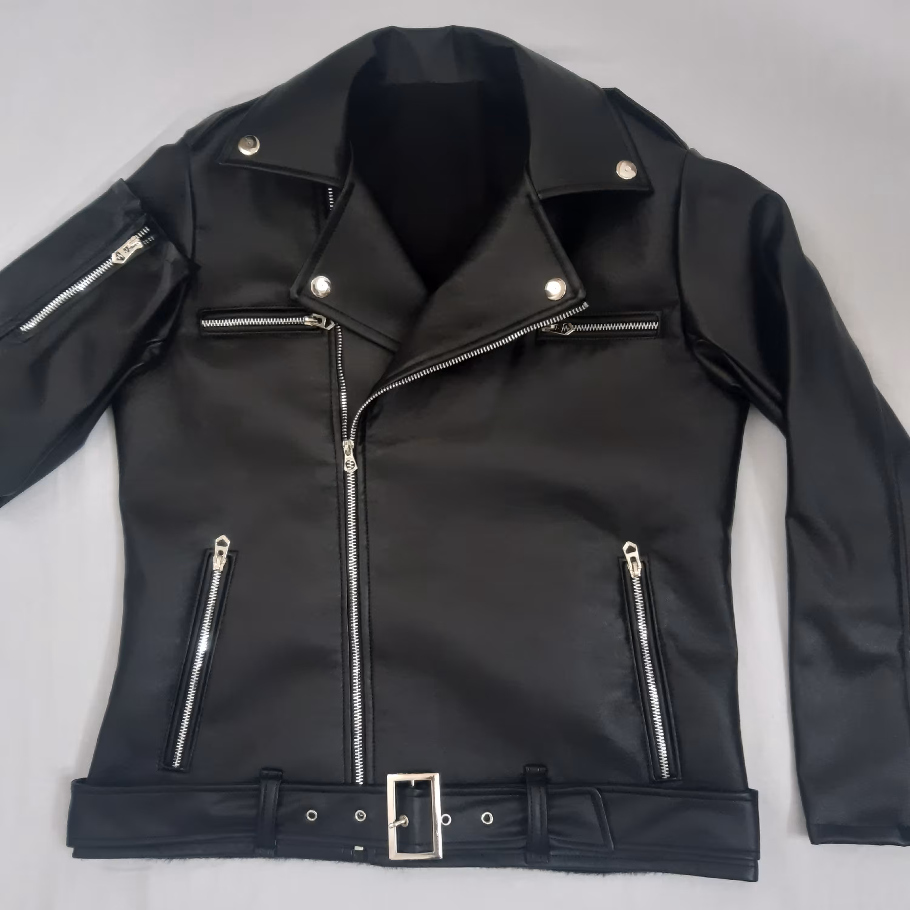 کاپشن چرم مردانه یقه انگلیسی 