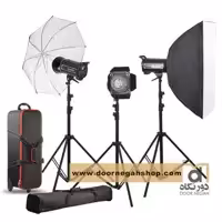 کیت فلاش چتری استودیویی 400 ژول S&S QS-400 II