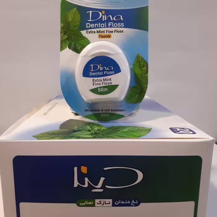 نخ دندان دینا مدل نازک نعنایی 50 متری