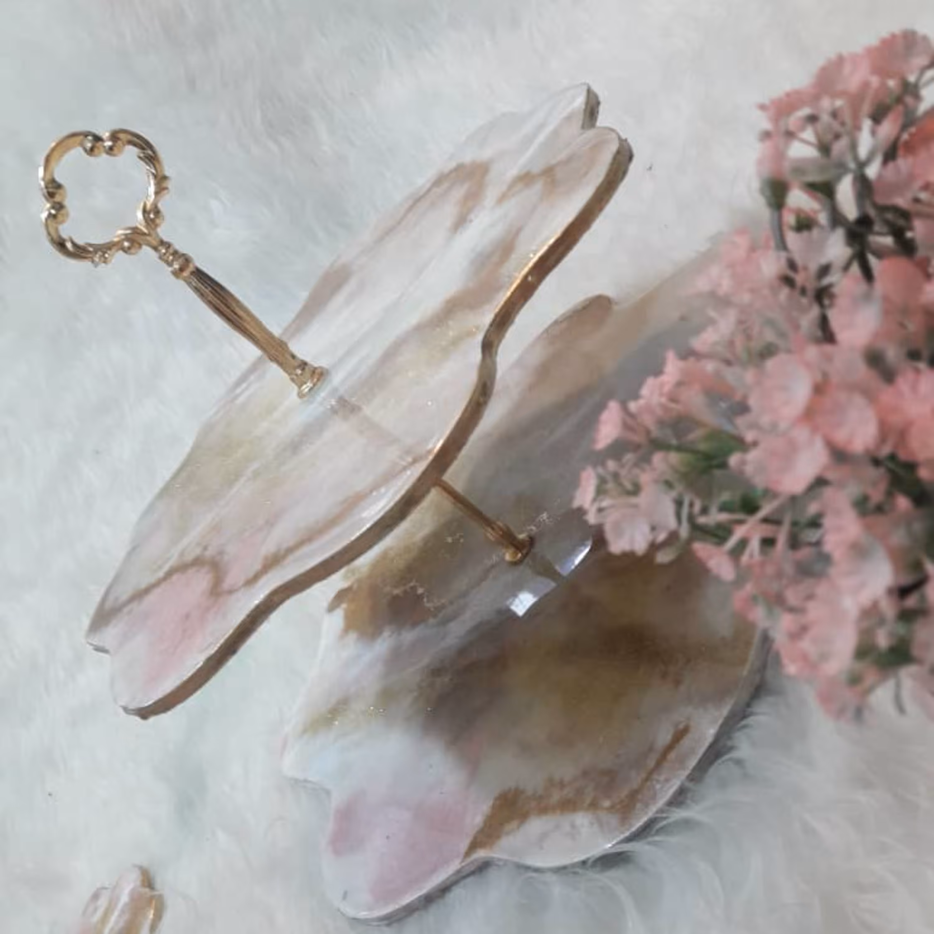 شیرینی خوری دو طبقه طرح مرمر(رنگ بندی)