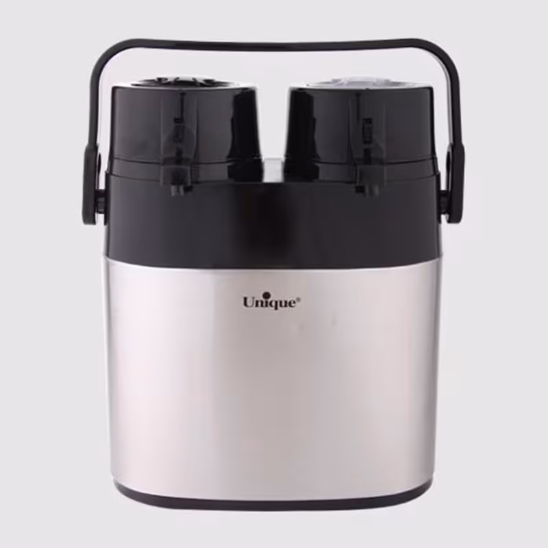 فلاسک دوقلو 1.3 لیتر استیل شیشه دار یونیک 9030