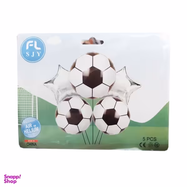 بادکنک مدل توپ فوتبال مجموعه 5 عددی