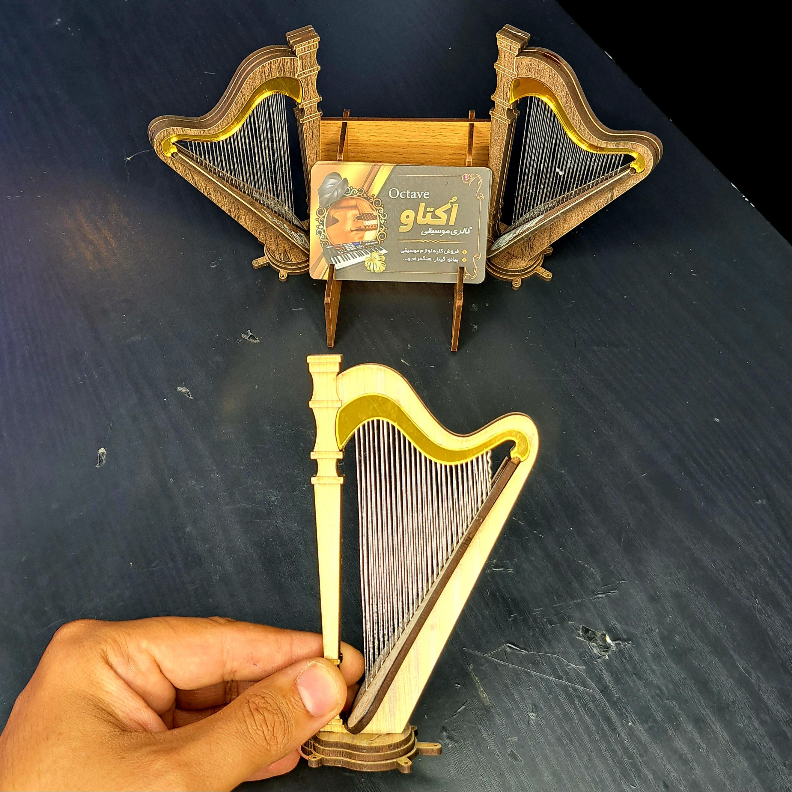 ساز چنگ (هارپ) مینیاتوری (ماکت)