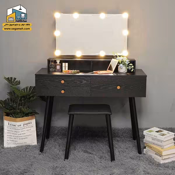 میز آرایش لامپ دار کد DMP67 - فروشگاه سه گامه