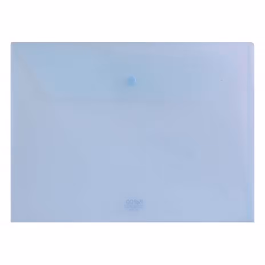 پوشه دکمه دار پاپکو مدل شفاف A4 کد A4-105T رنگ فیروزه ای