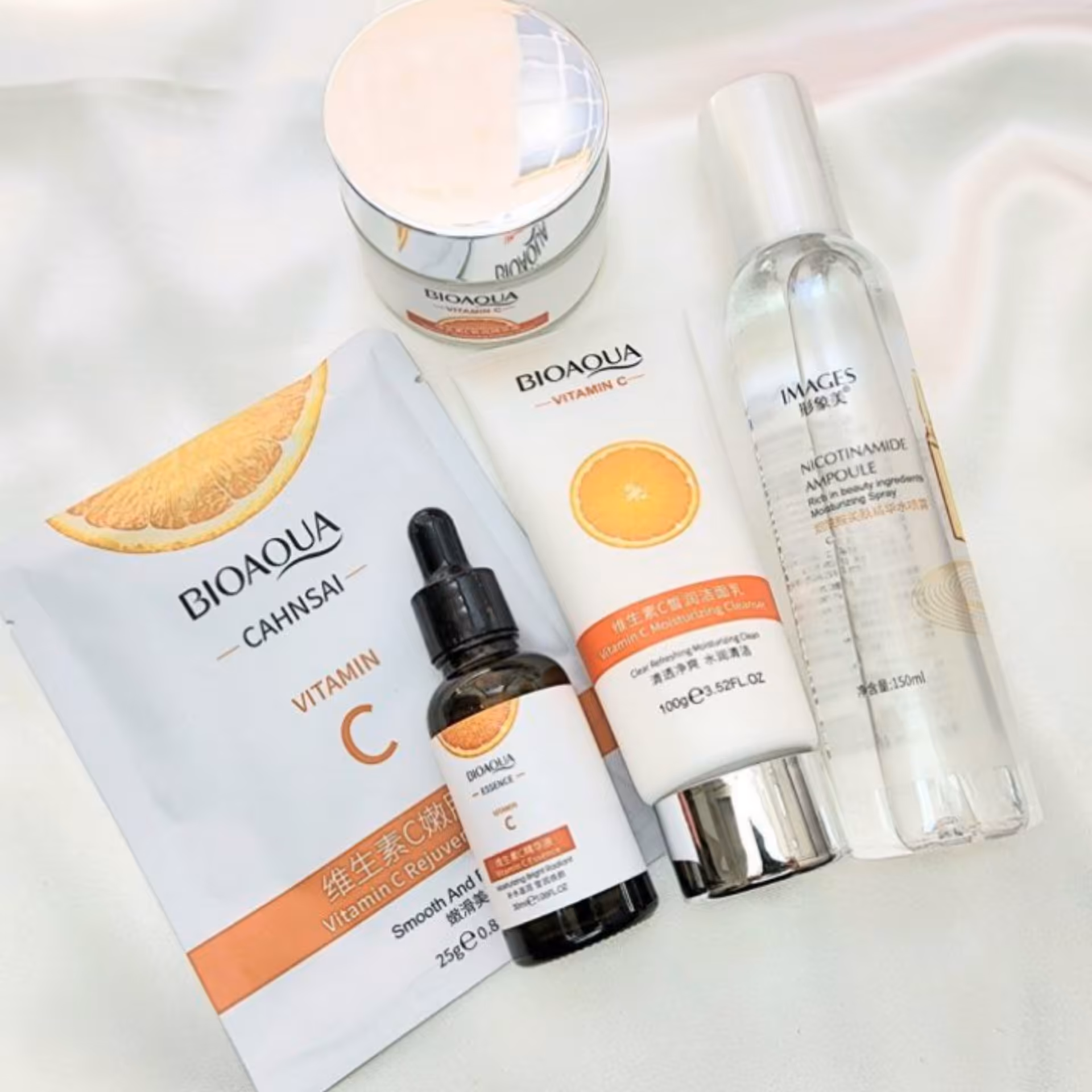 پکیج روشن کننده پوست . روتین پوستی . محصولات پوستی . ویتامین سی