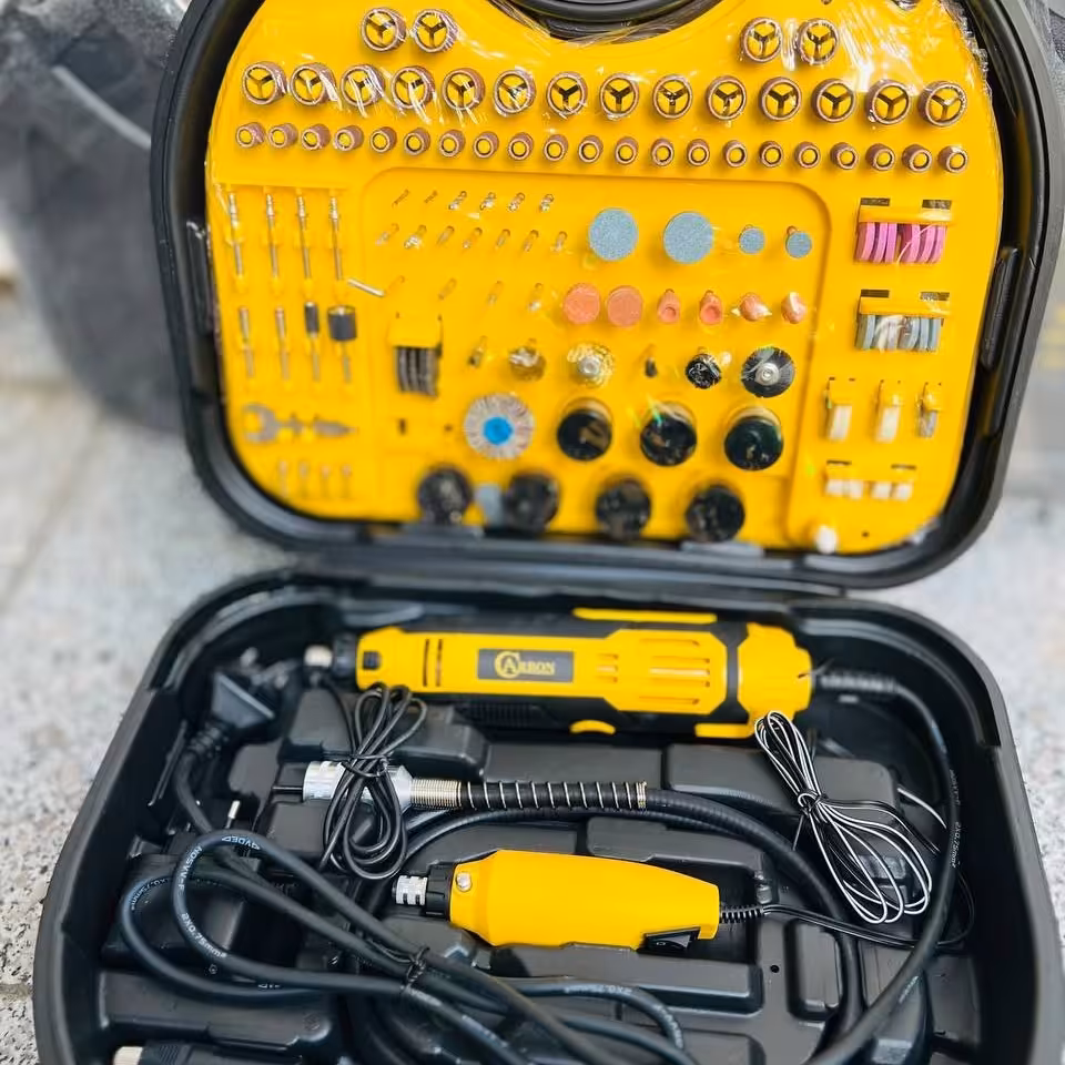 فرز انگشتی دو موتوره کربن با کیف و 340 عدد متعلقات