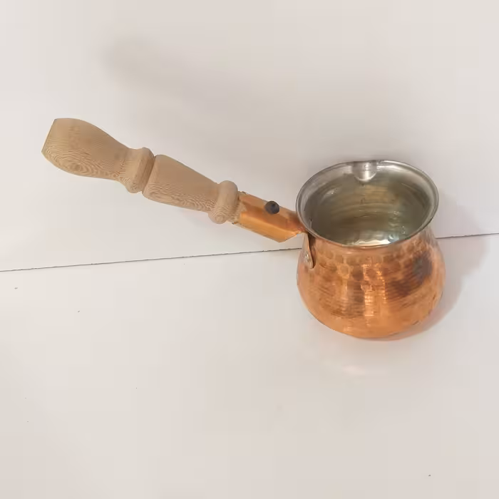 قهوه جوش مسی دسته چوبی سایز 1 کد65-102