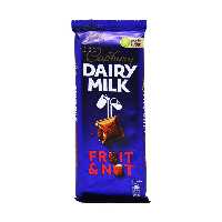 شکلات شیری بادام کشمش دیری میلک 100 گرم کدبری - cadbury